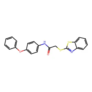 2-(1,3-benzothiazol-2-ylsulfanyl)-N-(4-phenoxyphenyl)acetamide structure