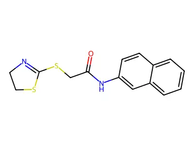 2-(4,5-dihydro-1,3-thiazol-2-ylsulfanyl)-N-naphthalen-2-ylacetamide structure
