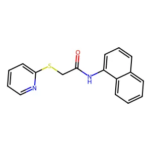 N-naphthalen-1-yl-2-pyridin-2-ylsulfanylacetamide structure