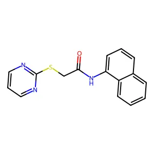 N-naphthalen-1-yl-2-pyrimidin-2-ylsulfanylacetamide structure