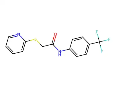 2-(pyridin-2-ylsulfanyl)-N-[4-(trifluoromethyl)phenyl]acetamide structure