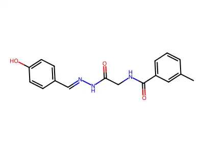Glycine, N-(3-methylbenzoyl)-, [(4-hydroxyphenyl)methylene]hydrazide structure