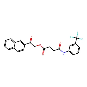 2-(Naphthalen-2-yl)-2-oxoethyl 4-oxo-4-[3-(trifluoromethyl)anilino]butanoate structure