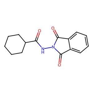 N-(1,3-dioxo-1,3-dihydro-2H-isoindol-2-yl)cyclohexanecarboxamide structure