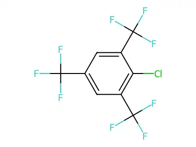 2-Chloro-1,3,5-tris(trifluoromethyl)benzene structure