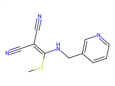 2-{(Methylsulfanyl)[(3-pyridinylmethyl)amino]methylene}malononitrile structure