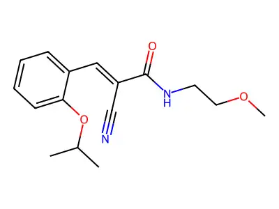 2-cyano-N-(2-methoxyethyl)-3-[2-(propan-2-yloxy)phenyl]prop-2-enamide structure