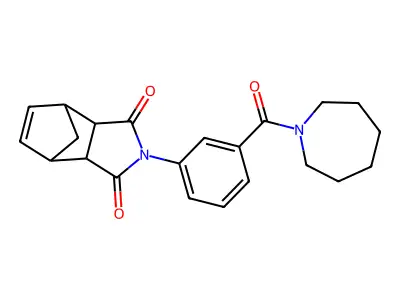 4-[3-(1-azepanylcarbonyl)phenyl]-4-azatricyclo[5.2.1.0~2,6~]dec-8-ene-3,5-dione structure