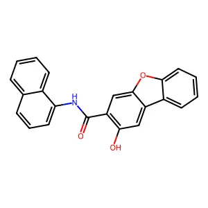3-Dibenzofurancarboxamide, 2-hydroxy-N-1-naphthalenyl- structure