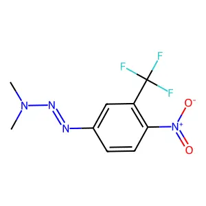N-methyl-N-[[4-nitro-3-(trifluoromethyl)phenyl]diazenyl]methanamine structure