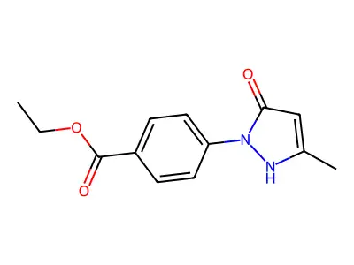 ethyl 4-(3-methyl-5-oxo-2,5-dihydro-1H-pyrazol-1-yl)benzoate structure