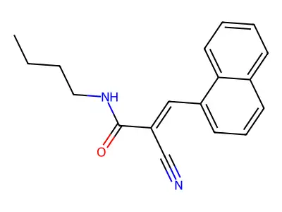 (E)-N-butyl-2-cyano-3-naphthalen-1-ylprop-2-enamide structure