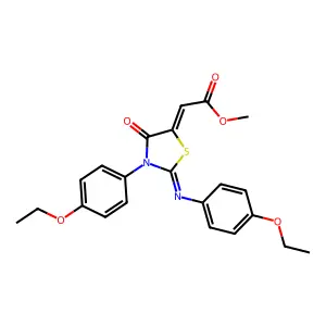 METHYL 2-[(2Z,5Z)-3-(4-ETHOXYPHENYL)-2-[(4-ETHOXYPHENYL)IMINO]-4-OXO-1,3-THIAZOLIDIN-5-YLIDENE]ACETATE structure