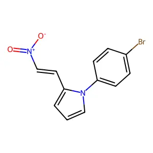 1-(4-bromophenyl)-2-[(E)-2-nitroethenyl]pyrrole structure