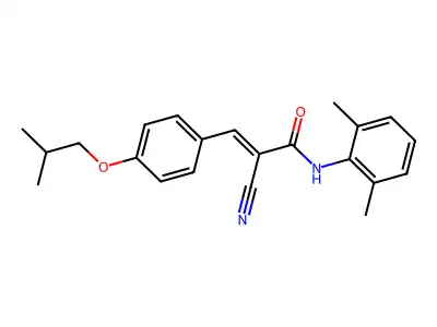 2-cyano-N-(2,6-dimethylphenyl)-3-[4-(2-methylpropoxy)phenyl]prop-2-enamide structure
