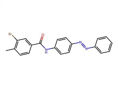 Benzamide, 3-bromo-4-methyl-N-[4-(2-phenyldiazenyl)phenyl]- structure