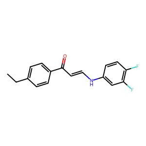 (E)-3-(3,4-difluoroanilino)-1-(4-ethylphenyl)prop-2-en-1-one structure