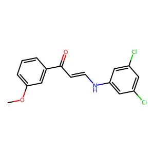 (E)-3-(3,5-dichloroanilino)-1-(3-methoxyphenyl)prop-2-en-1-one structure