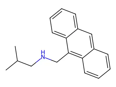 (Anthracen-9-ylmethyl)(2-methylpropyl)amine structure