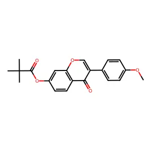 3-(4-methoxyphenyl)-4-oxo-4H-chromen-7-yl pivalate structure