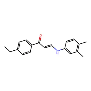 (E)-3-(3,4-dimethylanilino)-1-(4-ethylphenyl)prop-2-en-1-one structure