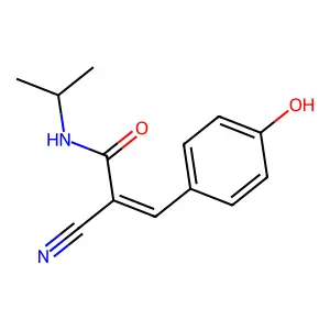 (Z)-2-cyano-3-(4-hydroxyphenyl)-N-propan-2-ylprop-2-enamide structure