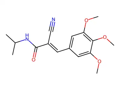 (E)-2-cyano-N-propan-2-yl-3-(3,4,5-trimethoxyphenyl)prop-2-enamide structure