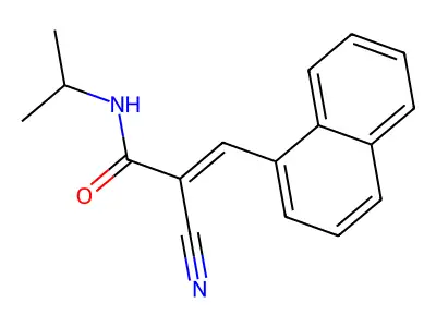 (2E)-2-cyano-3-(naphthalen-1-yl)-N-(propan-2-yl)prop-2-enamide structure