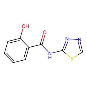 2-hydroxy-N-(1,3,4-thiadiazol-2-yl)benzamide structure
