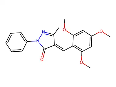 5-Methyl-2-phenyl-4-[(2,4,6-trimethoxyphenyl)methylidene]pyrazol-3-one structure
