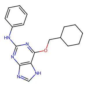 2-苯氨基-6-环己基甲氧基嘌呤 structure