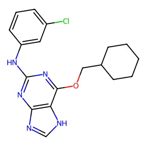 O6-环己甲氧基-2-(3'-氯苯氨基)嘌呤 structure