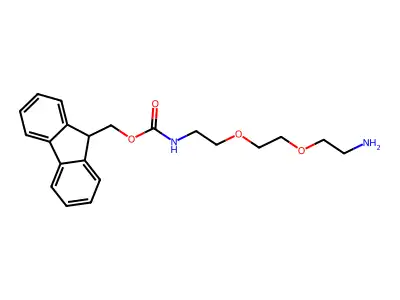 9H-fluoren-9-ylmethyl N-[2-[2-(2-aminoethoxy)ethoxy]ethyl]carbamate structure