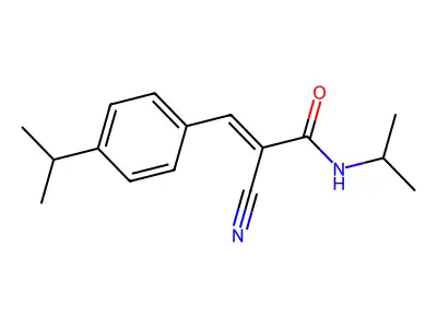 2-cyano-N-(propan-2-yl)-3-[4-(propan-2-yl)phenyl]prop-2-enamide structure