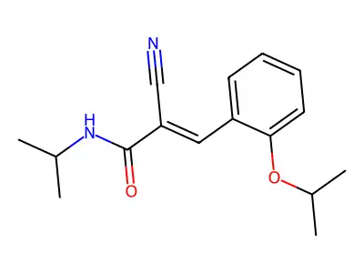 2-cyano-N-(propan-2-yl)-3-[2-(propan-2-yloxy)phenyl]prop-2-enamide structure