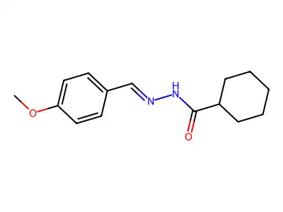 N-[(4-methoxyphenyl)methylideneamino]cyclohexanecarboxamide structure