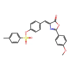4-{(E)-[2-(4-methoxyphenyl)-5-oxo-1,3-oxazol-4(5H)-ylidene]methyl}phenyl 4-methylbenzenesulfonate structure
