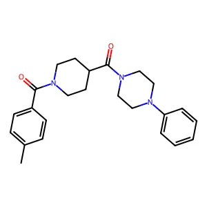 [1-(4-Methylbenzoyl)piperidin-4-yl]-(4-phenylpiperazin-1-yl)methanone structure