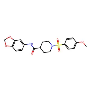 N-(1,3-benzodioxol-5-yl)-1-(4-methoxyphenyl)sulfonylpiperidine-4-carboxamide structure