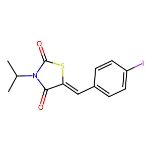(5E)-5-(4-iodobenzylidene)-3-(propan-2-yl)-1,3-thiazolidine-2,4-dione structure