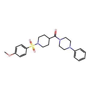 [1-(4-Methoxyphenyl)sulfonylpiperidin-4-yl]-(4-phenylpiperazin-1-yl)methanone structure