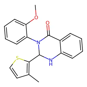 3-(2-Methoxy-phenyl)-2-(3-methyl-thiophen-2-yl)-2,3-dihydro-1H-quinazolin-4-one structure