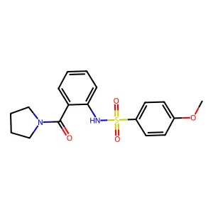 4-methoxy-N-[2-(pyrrolidine-1-carbonyl)phenyl]benzenesulfonamide structure