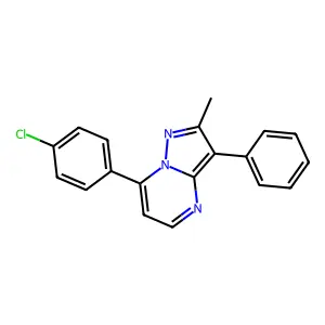 7-(4-Chlorophenyl)-2-methyl-3-phenylpyrazolo[1,5-a]pyrimidine structure