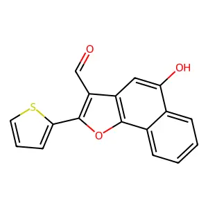 5-Hydroxy-2-(2-thienyl)naphtho[1,2-b]furan-3-carbaldehyde structure