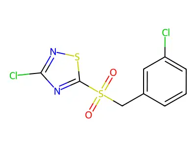 3-Chloro-5-(3-chlorobenzylsulfonyl)-1,2,4-thiadiazole structure