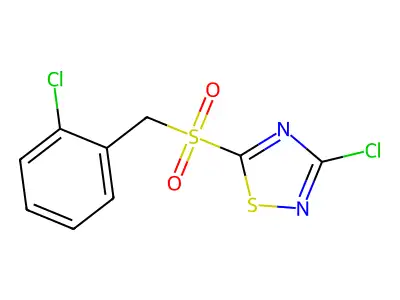 3-Chloro-5-(2-chlorobenzylsulfonyl)-1,2,4-thiadiazole structure
