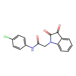 N-(4-chlorophenyl)-2-(2,3-dioxo-2,3-dihydro-1H-indol-1-yl)acetamide structure