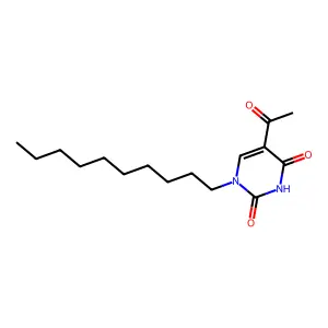 5-acetyl-1-decylpyrimidine-2,4(1H,3H)-dione structure
