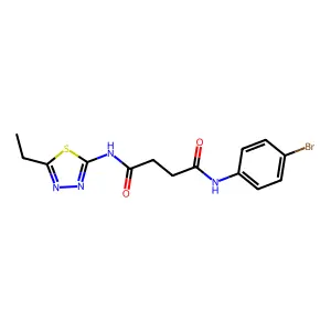 N1-(4-bromophenyl)-N4-(5-ethyl-1,3,4-thiadiazol-2-yl)succinamide structure